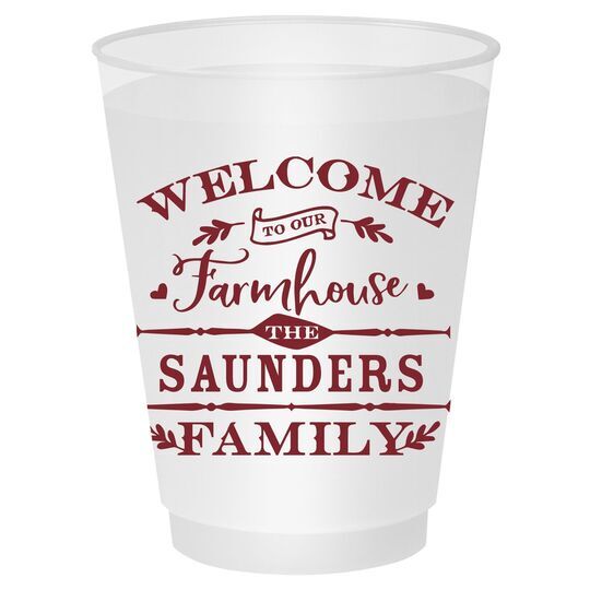 Welcome To Our Farmhouse Shatterproof Cups